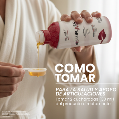 Halluflex Acua – Suplemento Líquido con Colágeno Hidrolizado, Vitamina C, Magnesio, Calcio y Biotina | 500 ml