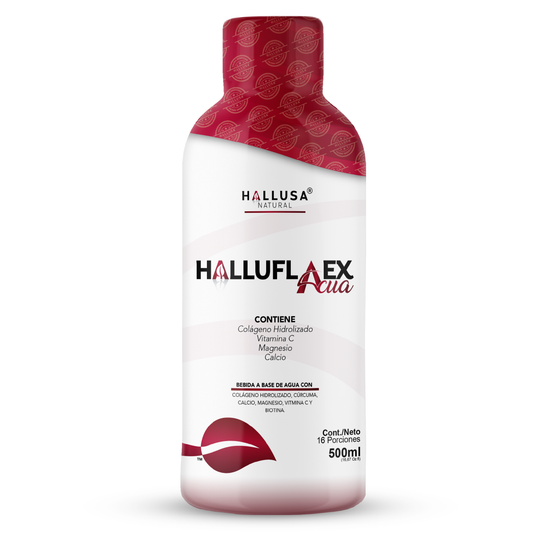 Halluflex Acua – Suplemento Líquido con Colágeno Hidrolizado, Vitamina C, Magnesio, Calcio y Biotina | 500 ml